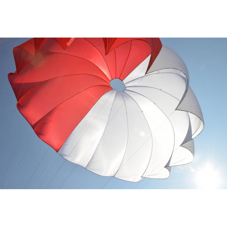 Parachute De Réserve Rond Supair Shine Solo - Taille S, Couleur Blanc/rouge - Pour Parapente Et PPG - Neuf Sous Emballage